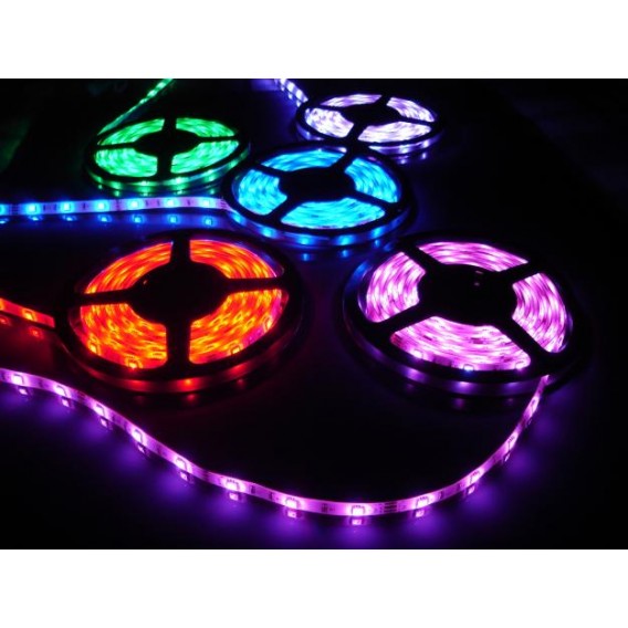 Fita LED RGB 5M com Fonte completa